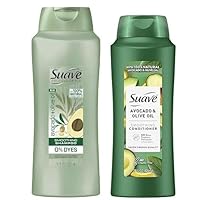 Suave Professionals Smoothing Shampoo and Conditioner Avocado + Olive Oil, 28 Ounce each