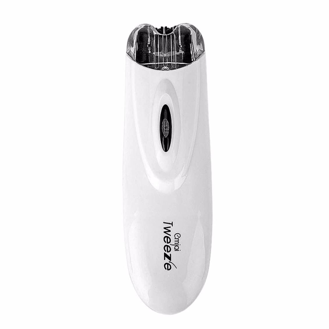 Qiningxia Tweezers Facial Hair r Epilator Easy No Pain Electric Hair Trimming, White & Black, Medium