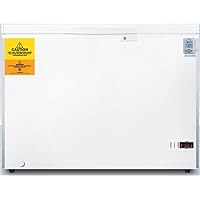 Summit Appliance VLT104-35ºC Laboratory 10 Cu.Ft. Chest Freezer with Stainless Steel Corner Guards, NIST Calibrated Thermometer, Manual Defrost, Digital Controls with Alarm and Lock, White