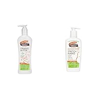 Cocoa Butter Formula with Vitamin E + Q10 Firming Butter Body Lotion & Cocoa Butter Formula Massage Lotion for Stretch Marks, Pregnancy Skin Care