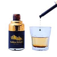 Golden Shilajit Intense Drops - 30ML - World's Finest Shilajeet Guaranteed from It's Origin Directly - 30ML - 2 Months Supply. Fulvic Acid - 100% Cold Extracte- Gold graded