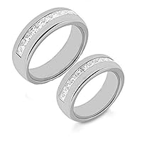 2.50 ct. Mens/Womans Round Cut Diamond Wedding Band Set