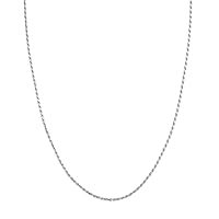 925 Sterling Silver Rhodium Plated Sparkle Cut Rhodium Rope Chain Necklace Jewelry for Women in Silver Choice of Lengths 16 18 20 24 22 30 and Variety of mm Options