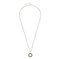 Leonardo Jewels Confetti 022166 Stainless Steel Necklace Long Golden Chain with Round Clip & Mix Pendant Black Glass Crystals Women's Jewellery, Stainless Steel, No Gemstone
