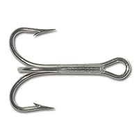 3551 Classic Treble Standard Strength Fishing Hooks | Tackle for Fishing Equipment | Comes in Bronz, Nickle, Gold, Blonde Red, [Size 9/0, Pack of 25], Duratin