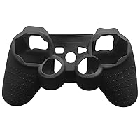 Protective Silicone Gel Soft Skin Case Cover Pouch for Sony Playstation PS2 PS3 Controller Color Black