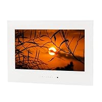 AVEL 23.8-Inch LED Bathroom TV IP65 Waterproof Smart TV – Android OS, Full HD, WI-FI, HDMI, YouTube/Netflix Compatibility (AVS240SM) (White Frame)