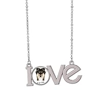 Long-haired Rough Collie Pet Animal Love Necklace Pendant Charm Jewelry