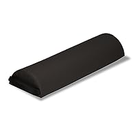 EARTHLITE Bolster Pillow Half Jumbo – Durable Massage Bolster, 100% PU Upholstery incl. Strap Handle/Professional Quality for Massage Tables/Back Pain Relief, Black