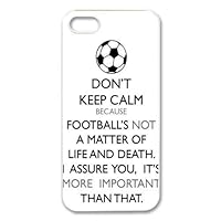 Personality customization Print Creative Theme Loving Soccer Never Stop Pictures Protective Durable Back Case Cover Shell for iPhone 5/5S-4 At J-15 Cases