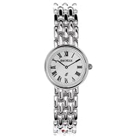 Sterling Silver Round Ladies Presentation Watch on Matching Solid Link Bracelet
