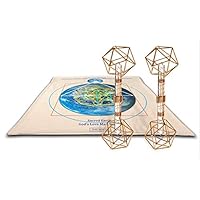 Magnetic Healing Mat System 4' x 4' with Two Metatron Crystal Healing Vajras