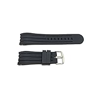 24mm Black Rubber/Soft Silicone Curved End Replacement Watch Band Strap fits with TW Steel TW610, TW152, TW139