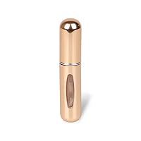 Portable Mini Refillable Perfume Atomizer Bottle Atomizer Travel Size Spray Bottles Accessories 5ml/0.2oz (Gold)