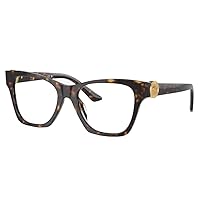 Versace VE 3341U 108 Havana Plastic Cat-Eye Eyeglasses 52mm