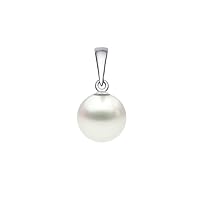 14k Gold AAAA Quality Japanese White Akoya Cultured Pearl Pendant for Women - PremiumPearl