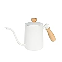 Coffee Pots Hand Brewed Coffee Pot, Ear Mounted Coffee Pot, Coffee Pot With Cover (Color : White)