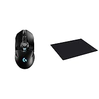 Logitech G903 Lightspeed Wireless Gaming Mouse Lightsync RGB, Ambidextrous, Black Logitech G740 Large Thick Gaming Mouse Pad, Optimized for Gaming Sensors, Mac and PC Gaming Accessories