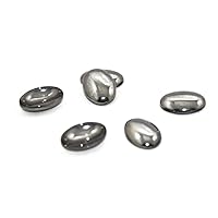 The Design Cart Silver Oval Glass Stones (8 mm x 16 mm) (10 Pieces) - Used for Craft/Home Decoration, Aquarium Fillers/Fish Tank, Garden Decoration, Vase Fillers
