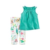 Carters Baby Girls Tank and Floral Pants Set 6 Months
