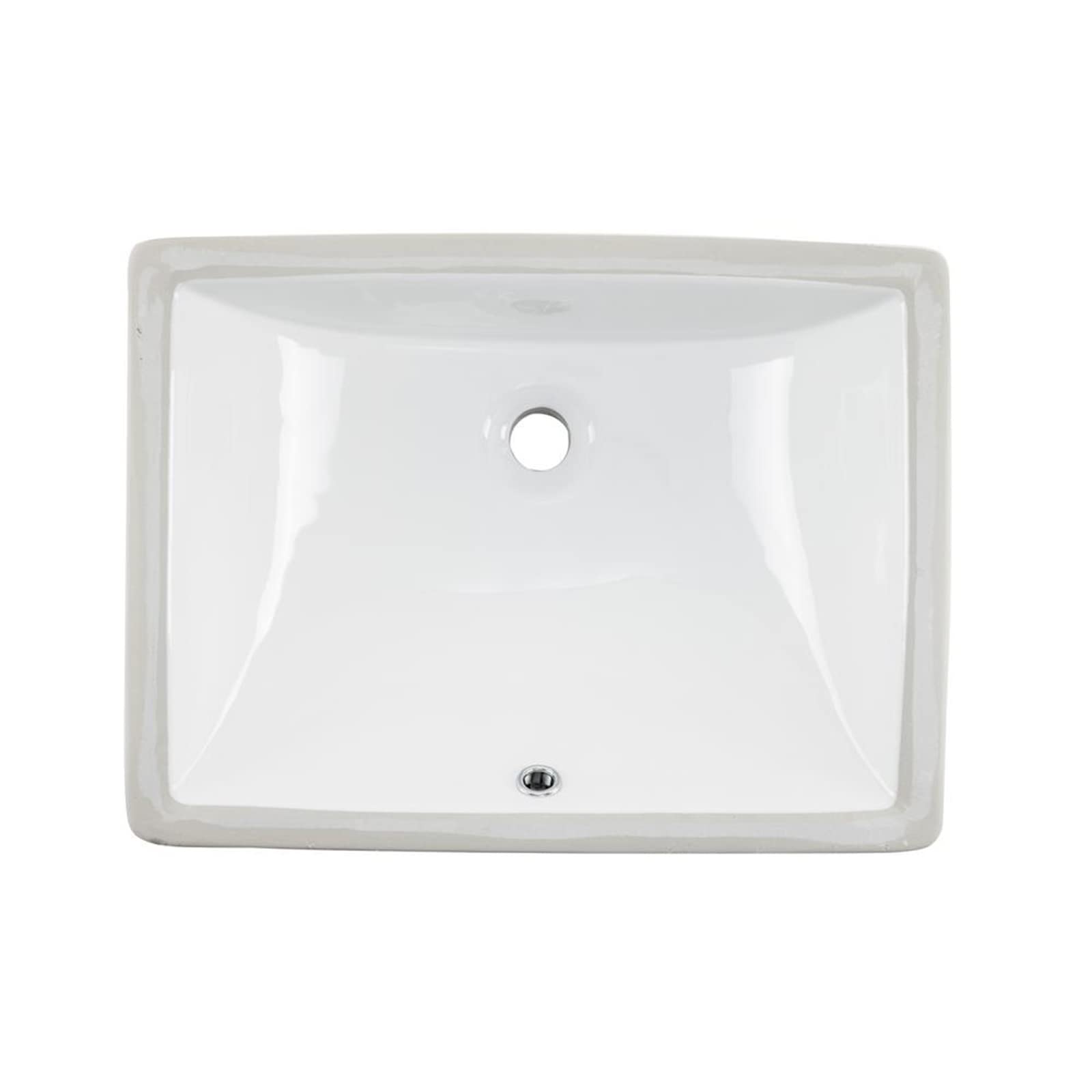 Wells Sinkware Rectangular 20 x 15 Ceramic Undermount Bathroom Sink Vanity White