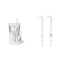 Waterpik Water Flosser for Teeth, Portable Electric Compact for Travel and Home - Nano Plus, WP-320 & DT-100E Implant Denture Replacement Tips Water Flosser Tip Replacement, Clear, 2 Count
