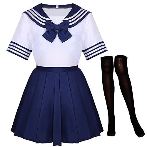Japanese JK School Uniform Sailor Dress Anime Shoujo Cosplay Costume  Halloween – Se7enline Radio