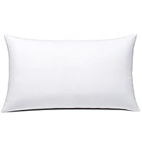 Throw Pillow Inserts Hypoallergenic Premium Pillow Stuffer Rectangle Lumbar Pillow for Decorative Pillow Covers Cushion Set of 1-12 x 20 Inches