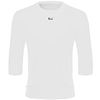 Athletic Performance 3/4 Sleeve Shirt (US, Alpha, X-Large, Regular, Regular, White)