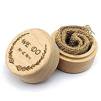 AN207 Personalized Engraving Rustic Wedding Wooden Ring Box Jewelry Trinket Storage Container Holder Custom Small Jewelry