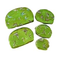 Butterfly Brocade Wallets and Make-Up Bag Set - Green