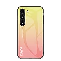 for LG V60 Phone case,Ten Color Styles, Lightweight Liquid Glass, Bare Touch, Explosion-Proof, wear-Resistant and Scratch Resistant, Fashionable Gradient Phone case Yellow