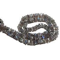Labradorite Beads, Spacer Beads, 4.5mm Heishi Beads, 16 Inch Strand