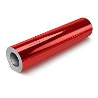 VViViD Chrome Red Gloss DECO65 Permanent Adhesive Craft Vinyl Roll for Cricut, Silhouette & Cameo (300ft x 1ft Master Roll)