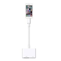 [Apple MFi Certified] Lightning to HDMI Adapter Digital AV, Compatible with iPad iPhone to HDMI Adapter 2k with Lightning Charging Port Adapter for iPhone iPad to TV Monitors Projectors