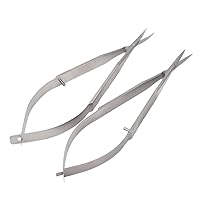 Micro Scissors Embroidery Sewing Scissors Spring Action Scissor Eyebrow Trimmer 2PCS,eyebrow trimmer