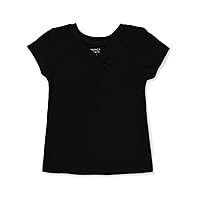 French Toast Baby Girls' V-Neck T-Shirt - Black, 12 Months