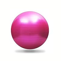 Exercise Ball (55-75cm) with Quick Foot Pump, Professional Grade Anti Burst & Slip Resistant Stability Balance for Yoga, Workout, M（48-55cm）, Pink