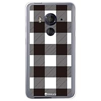Second Skin Buffalo Check White (Soft TPU Clear) Design by Moisture/for HTC J Butterfly HTV31/au AHTV31-TPCL-777-J185