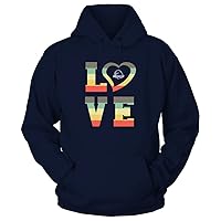 FanPrint Monmouth Hawks - Stacked Love - Heart Shape - University Team Logo - T-Shirt