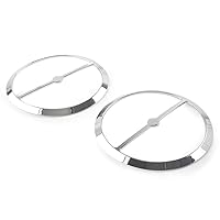 GZYF Left & Right Motorcycle Speaker Trim Ring Cover, Motorbike Speaker Grill Cover Fit For Harley Electra Glide, Street Glide, Ultra Limited, Tri Glide 2014-2023, Chrome