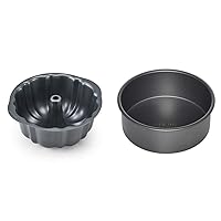 Instant Pot Official Fluted Cake Pan, 7-Inch, Gray Official Round Cake Pan, 7.7-Inch, Gray