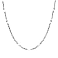 JEWELRY 14K Gold 1.90 MM Cuban Curb Link Chain Necklace | 14” - 30” | Unisex Yellow and White Gold Chain Necklace