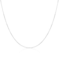jewellerybox Sterling Silver 1mm Cable Chain 14-28 Inches