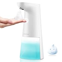 LAOPAO Soap Dispenser, Automatic Foaming Soap Dispenser Hand Free Countertop Soap Dspensers 240ml Touchless Soap Pump for Kitchen & Bathroom Xmas Gift White