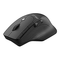 Wireless Bluetooth Mouse with Side Scroll Wheel, One-Click Return to Desktop Design, Multi-Device Ergonomic Mouse with 4000DPI, 7 Buttons, for PC Computer Laptop (M913DB-Black)