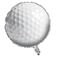 Pack of 10 Sports Fanatic Golf Ball Shaped Metallic Foil Party Balloons 18