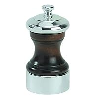 Peugeot Palace 4 Inch Silver Plated Pepper Mill, Antique Brown