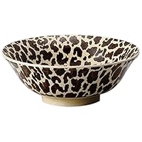 Set of 10 Chinese Bowl, Leopard Print, 6.5 Bowl, 7.7 x 2.8 inches (19.5 x 7.2 cm), Chinese Tableware, Ramen, Restaurant, Drinking Tea, Commercial Use, Hotel