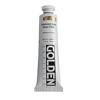 Golden Heavy Body Acrylic Paint, 2 Ounce, Iridescent Gold Deep Fine